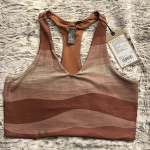 Prana Momento Crop Top - Cloud Blush - size M